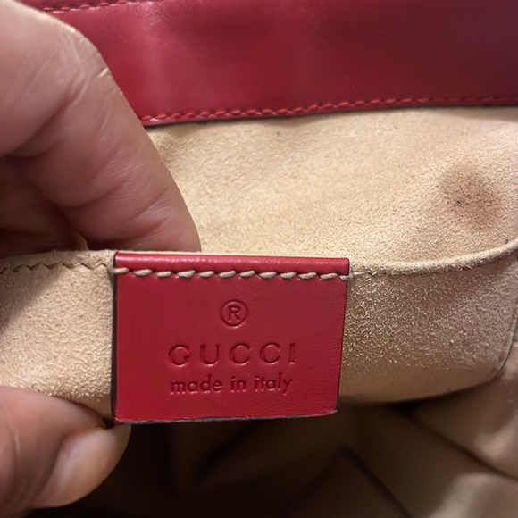 SOLD Gucci Backpacks Gucci GUCCI Guccissima GG Padlock Backpack Leather Red Auth - Picture 3 of 4